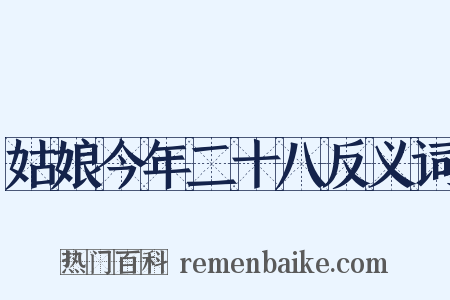 姑娘今年二十八反义词是什么意思的图片